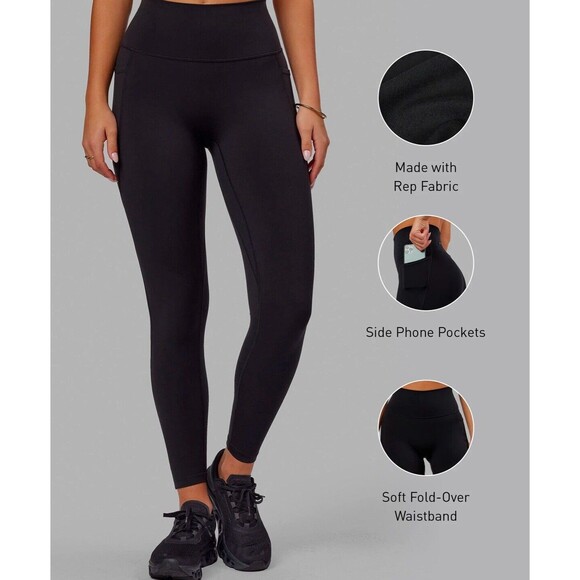 LSKD Fusion Full Length Leggings with Pockets BLACK  Size S BRAND NEW - Picture 2 of 9